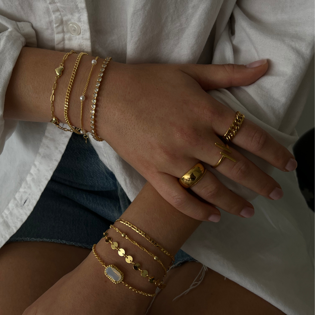Gold-Plated Bracelet of Love and Emotions