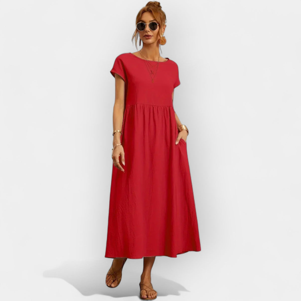 Cotton Dress with Pockets