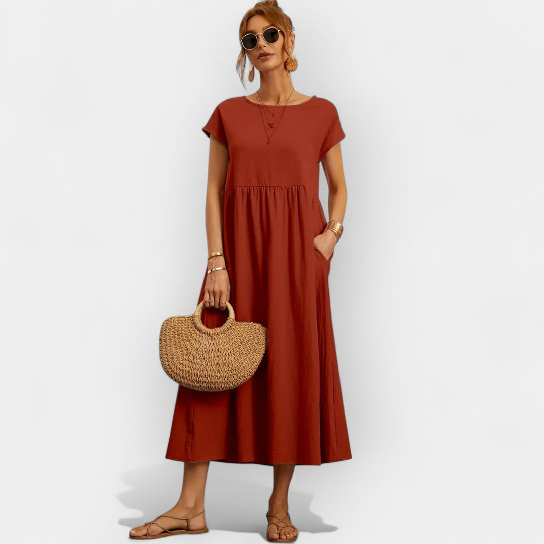 Cotton Dress with Pockets