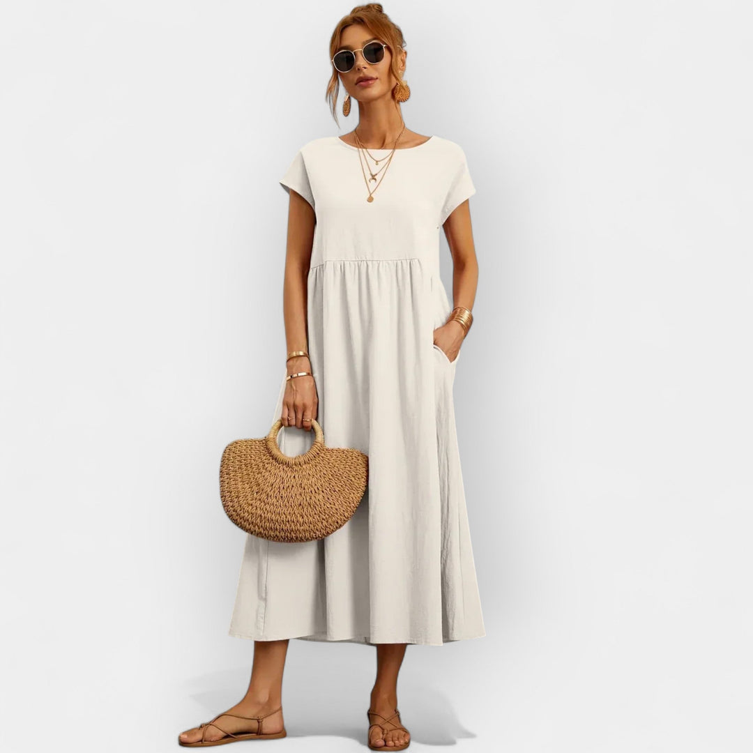 Cotton Dress with Pockets