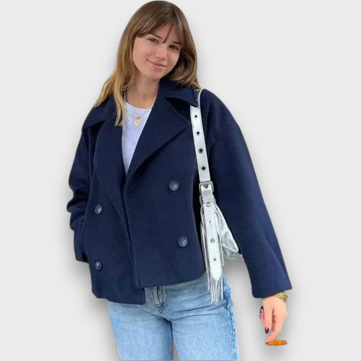 Pinalle – Short coat with a notched collar