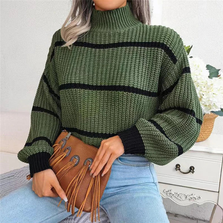 Sarah - High Neck Couture Sweater
