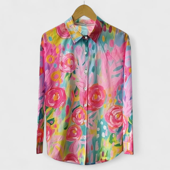 Annika - Colorful blouse with playful print