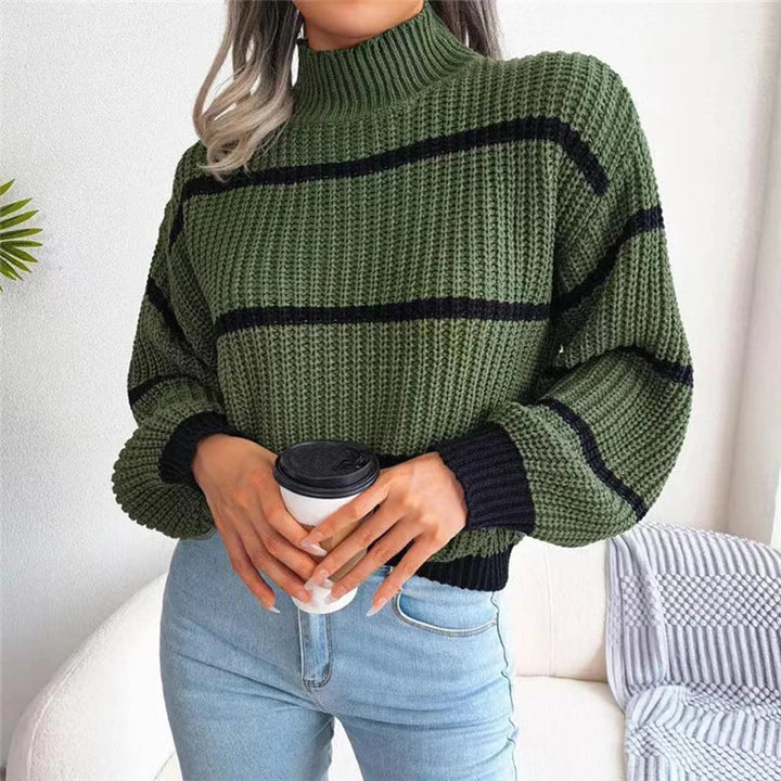 Sarah - High Neck Couture Sweater