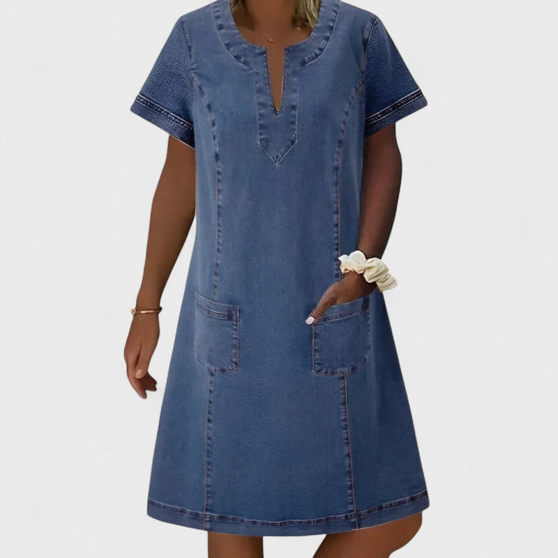 Julia – Denim Dress with Pockets