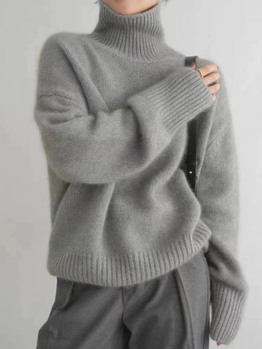 Zoey - Oversized Sweater with Turtleneck