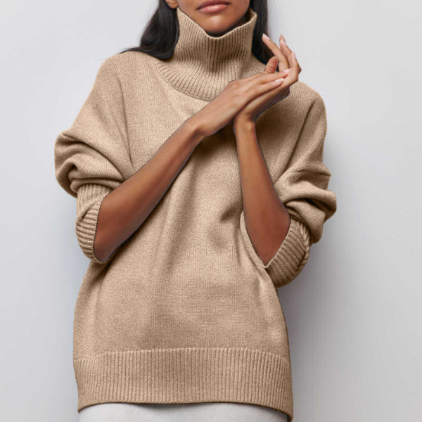 Katrielle - cozy pullover with high collar