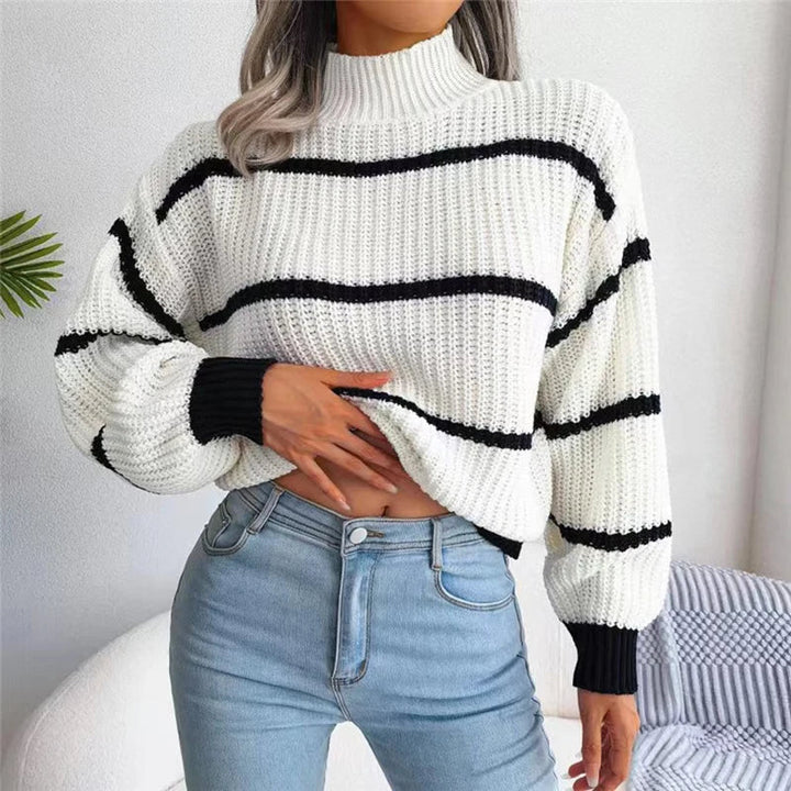 Sarah - High Neck Couture Sweater