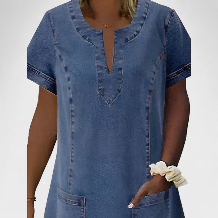 Julia – Denim Dress with Pockets
