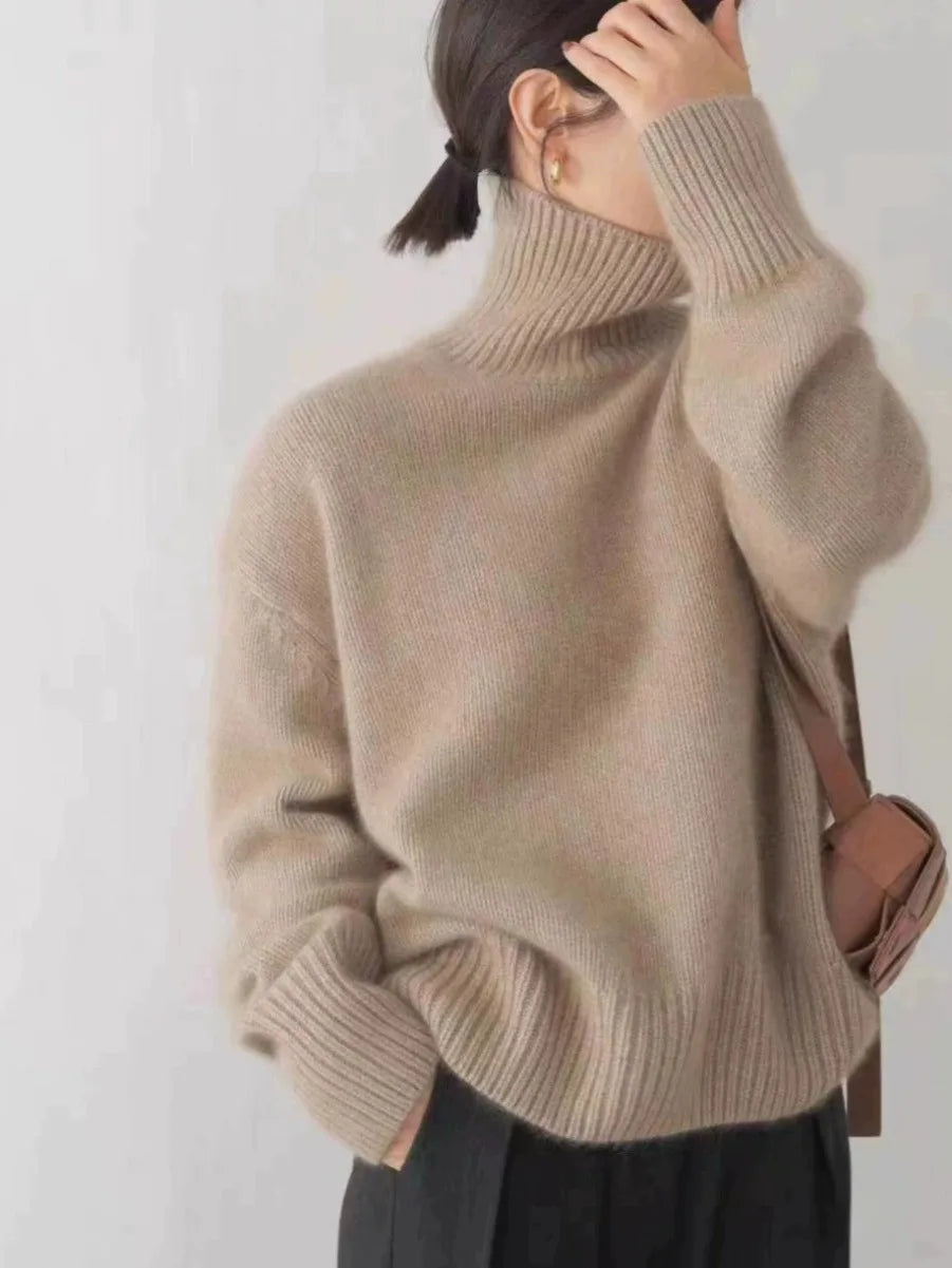 Zoey - Oversized Sweater with Turtleneck