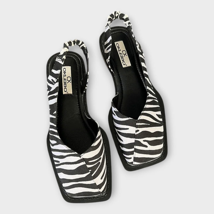 Moccasins in Faux Leather with Elastic Heel