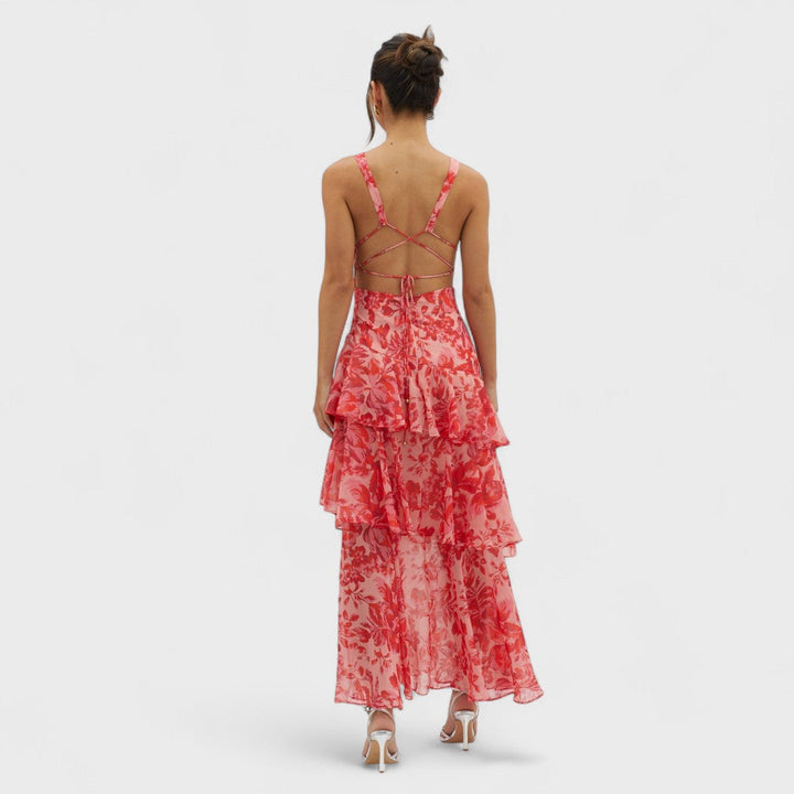Faye - Flower Turno Midi Dress