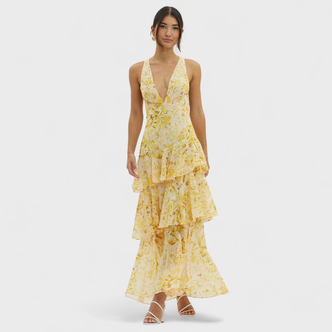 Faye - Flower Turno Midi Dress