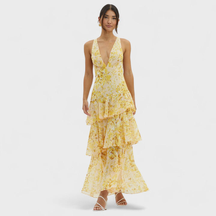Faye - Flower Turno Midi Dress