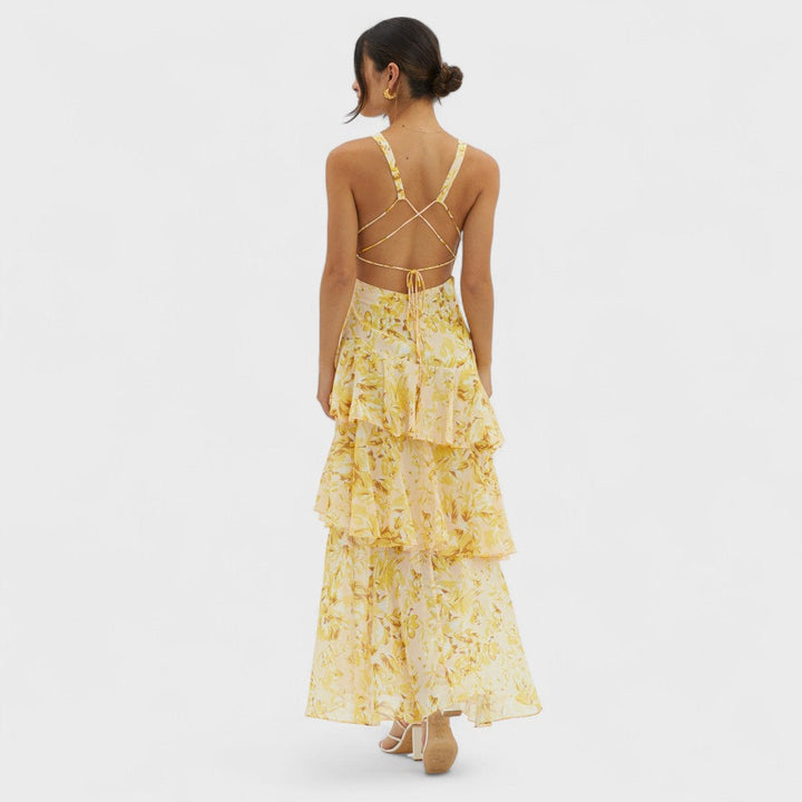 Faye - Flower Turno Midi Dress