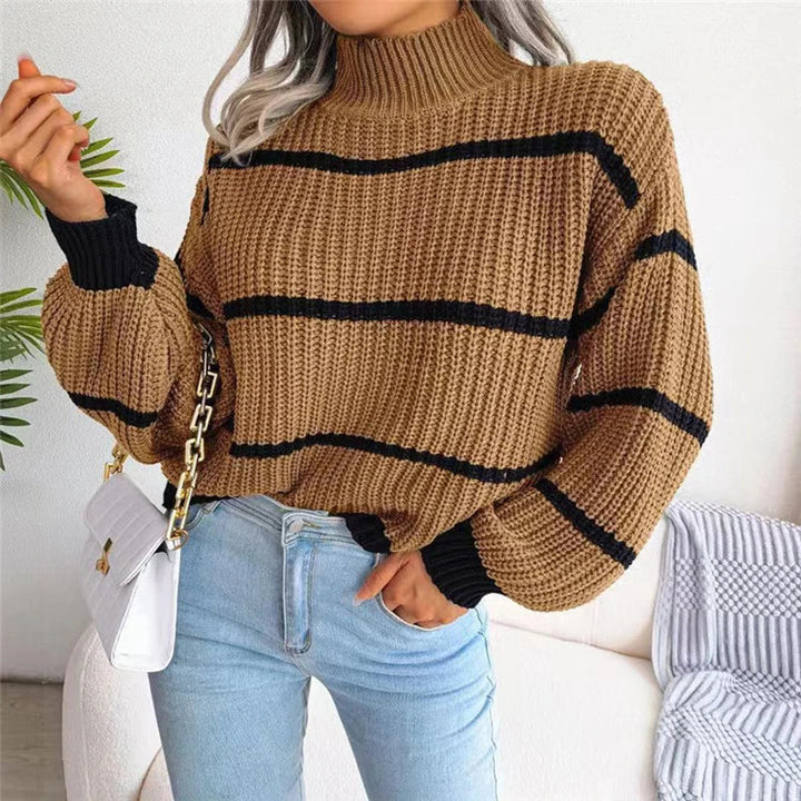 Sarah - High Neck Couture Sweater