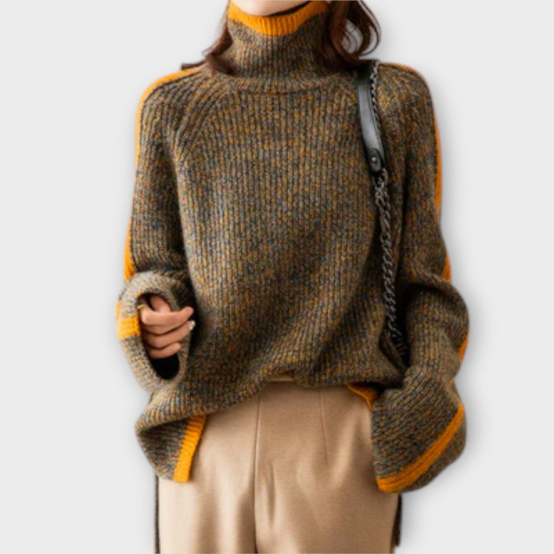 Breseis - Vintage High Neck Sweater