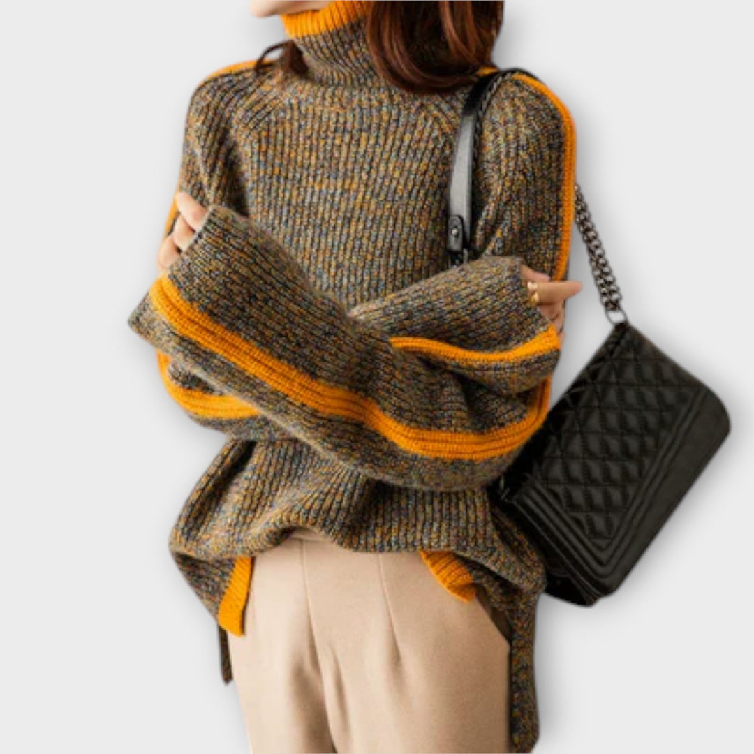Breseis - Vintage High Neck Sweater