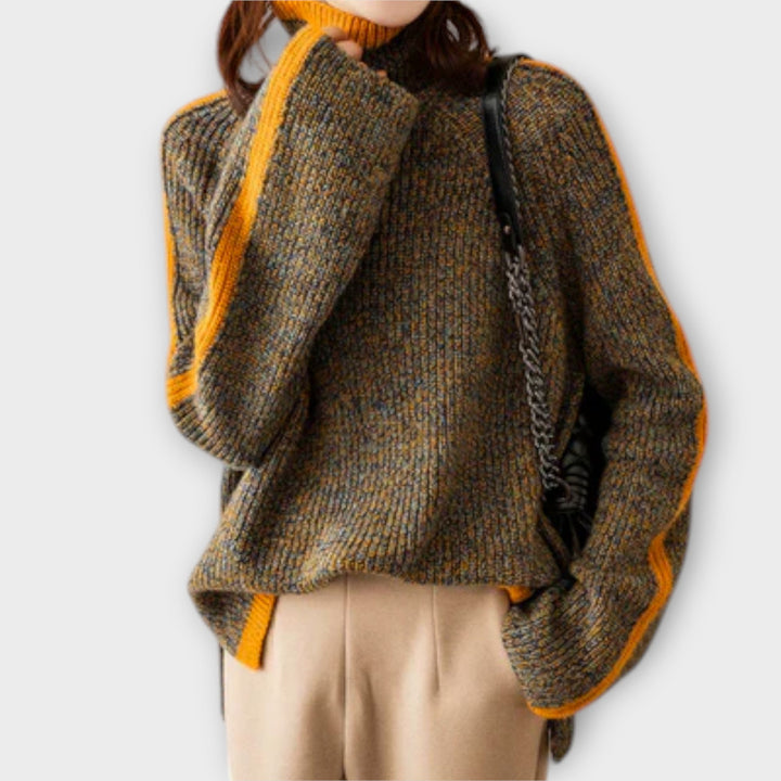 Breseis - Vintage High Neck Sweater