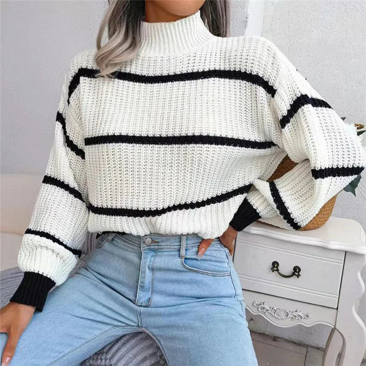 Sarah - High Neck Couture Sweater