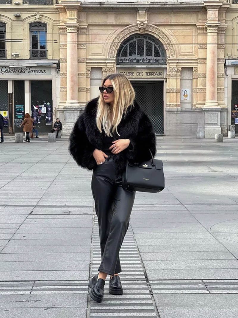 Jenna Synthetic Fur Coat