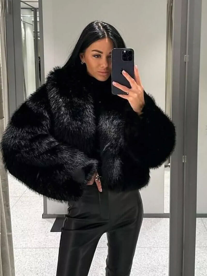 Jenna Synthetic Fur Coat