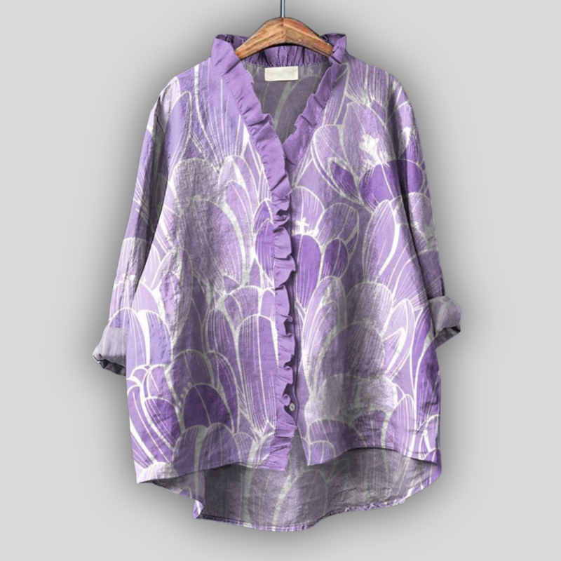 Linen Blouse Blooming Dream