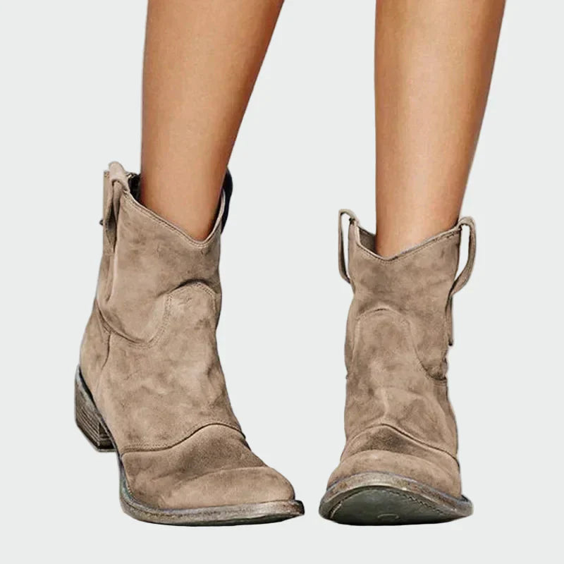 Retro cowboy ankle boots