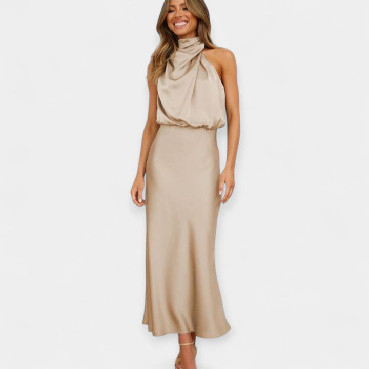 Maxi Dress with Off-Shoulder