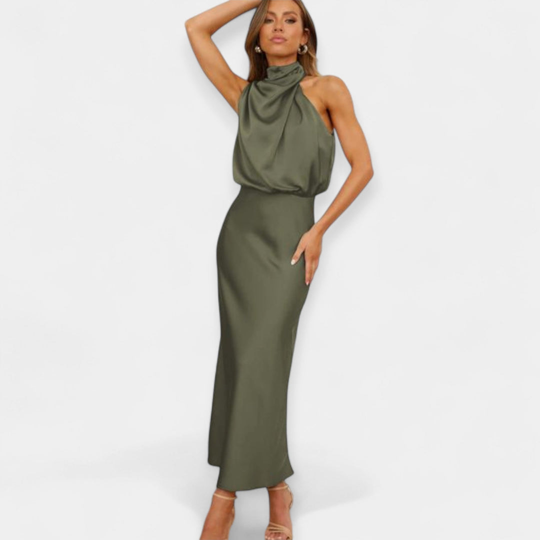 Maxi Dress with Off-Shoulder