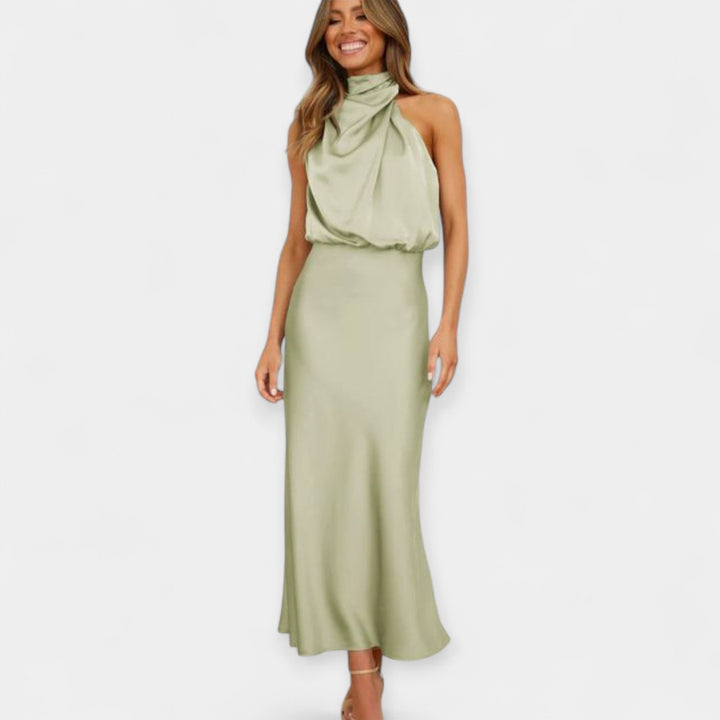 Maxi Dress with Off-Shoulder