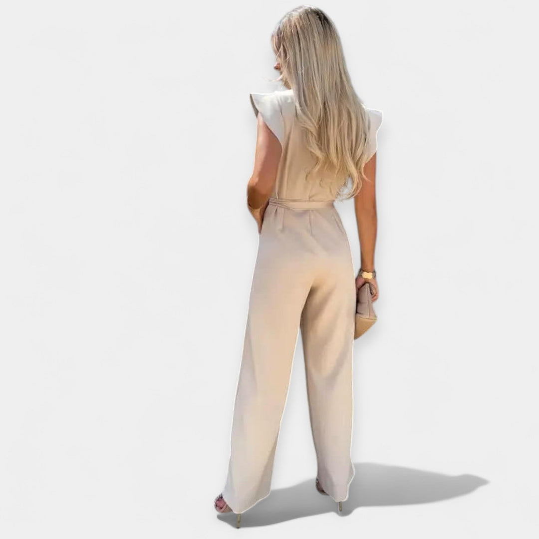 Jumpsuit with Ruffle Sleeves
