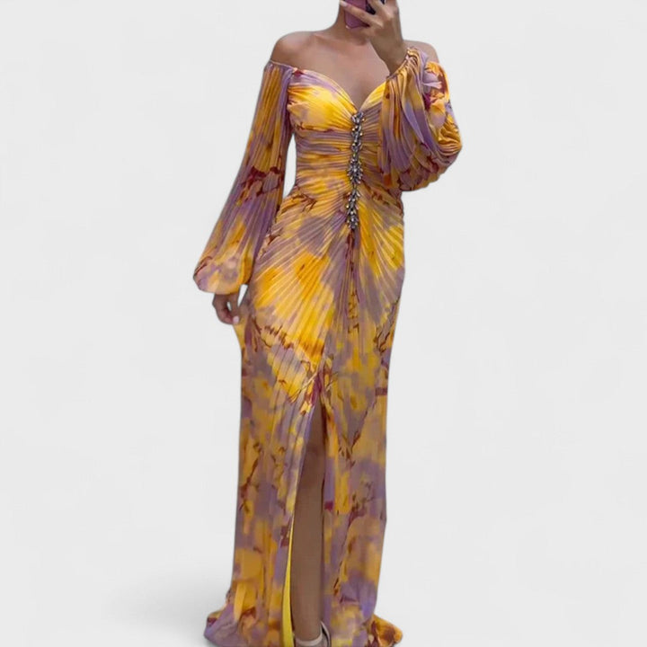 Kristine - Elegant Dress with V-Neck