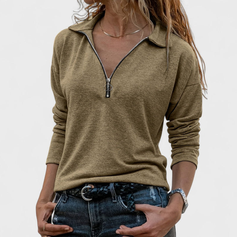 Madonna - Elegant Long Sleeve Blouse