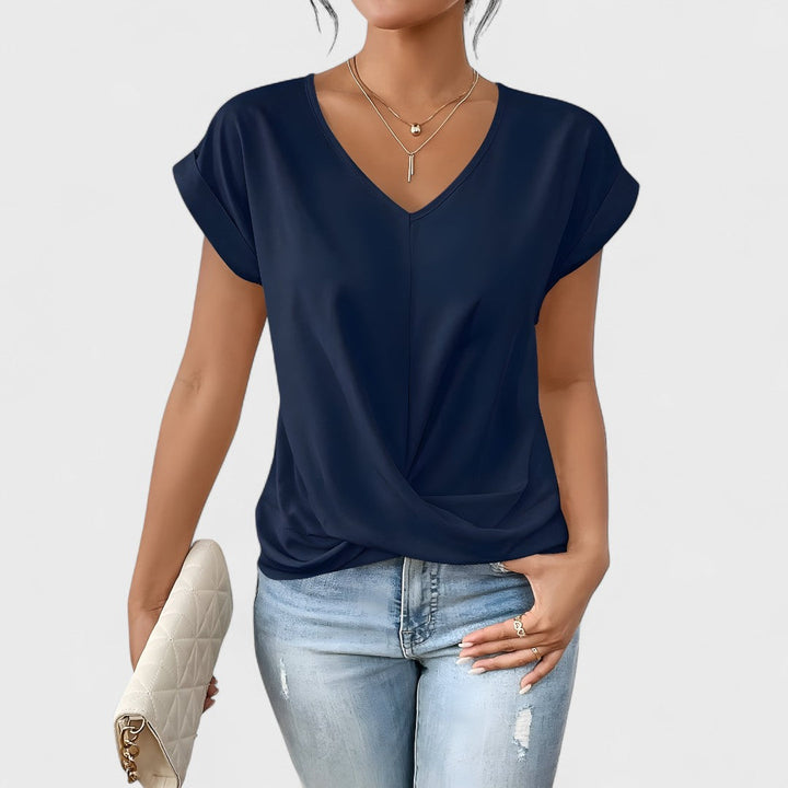 Maia – Twist Front V-Neck Top
