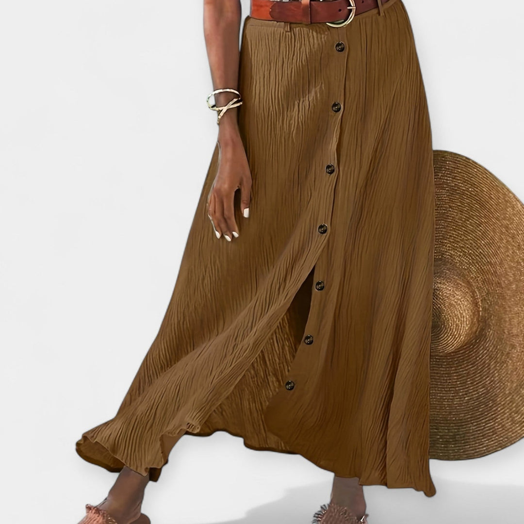 Transparent Midi Skirt with Slit