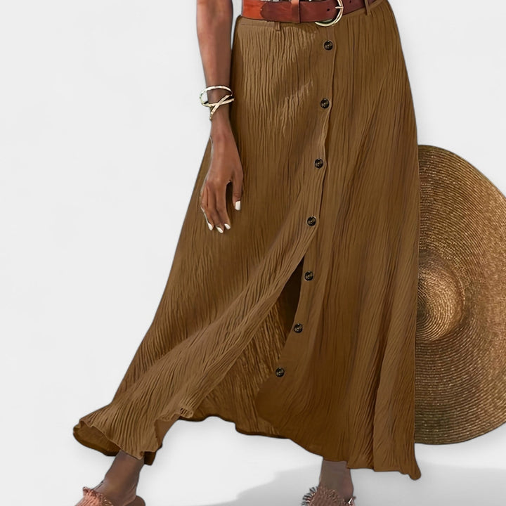 Transparent Midi Skirt with Slit