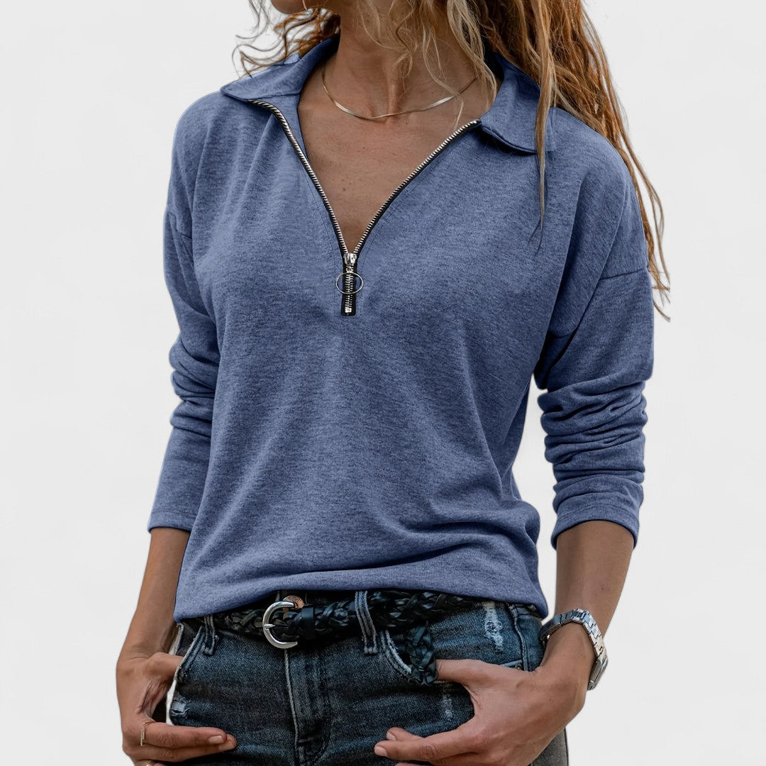 Madonna - Elegant Long Sleeve Blouse