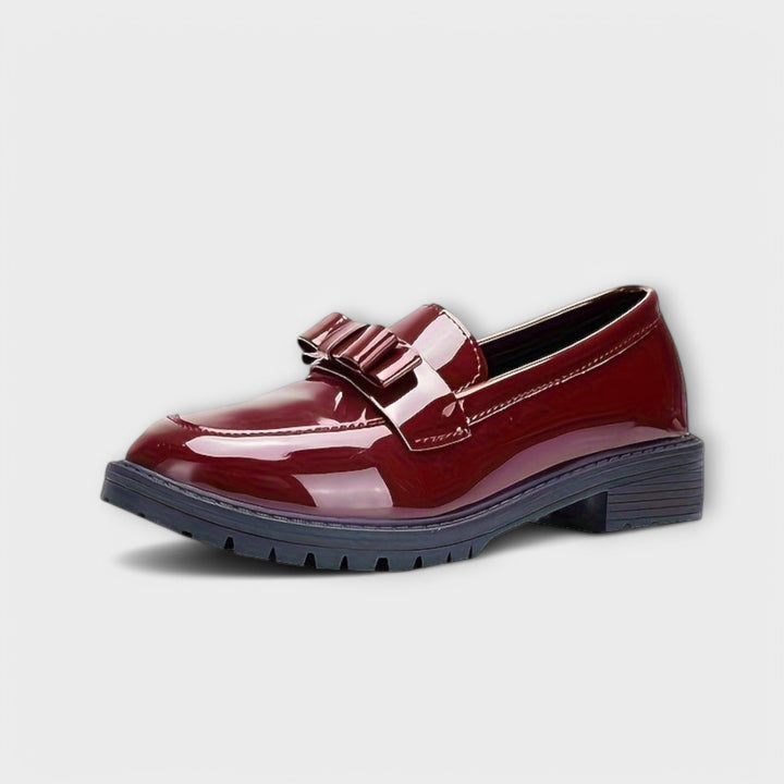 Give Style Leather Moccasins with Bow