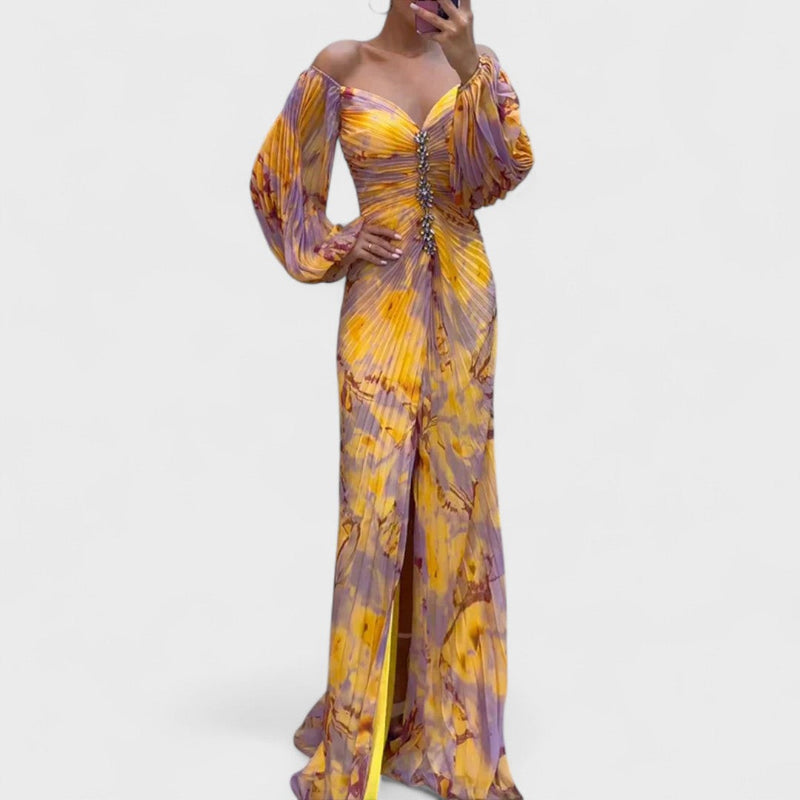 Kristine - Elegant Dress with V-Neck