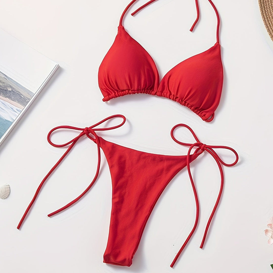 Bikini with Halterneck and V-Cut
