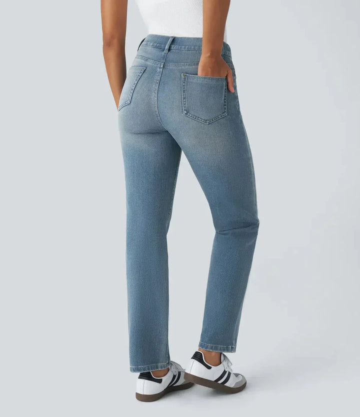 Elastic and Comfortable High-Waisted Pants