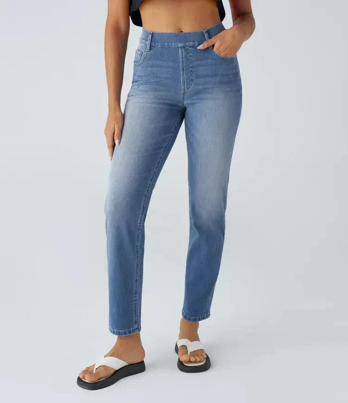 Elastic and Comfortable High-Waisted Pants