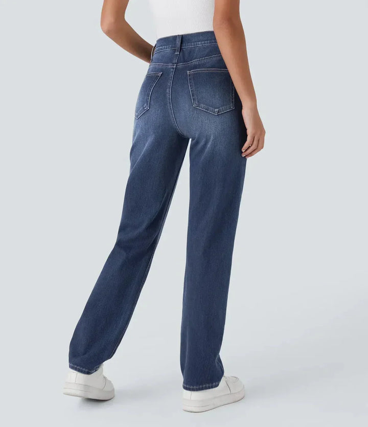 Elastic and Comfortable High-Waisted Pants