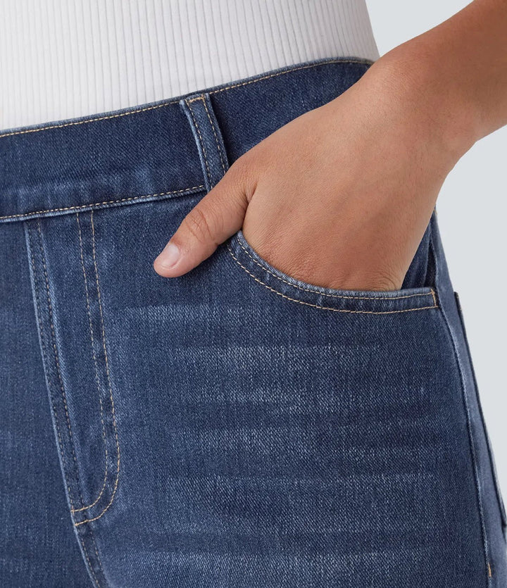 Elastic and Comfortable High-Waisted Pants