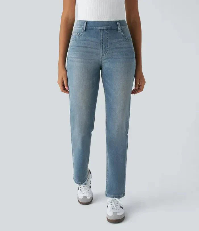 Elastic and Comfortable High-Waisted Pants