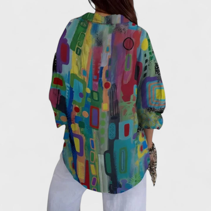 Maja - Blouse with Colorful Design