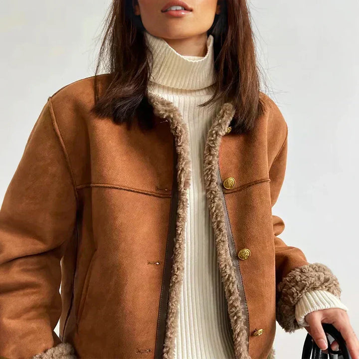 Isabella Fur Button Jacket