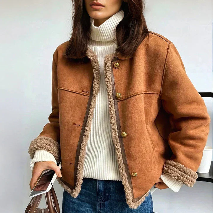 Isabella Fur Button Jacket