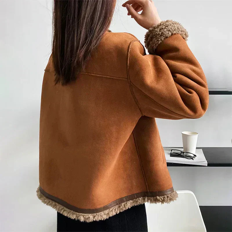Isabella Fur Button Jacket